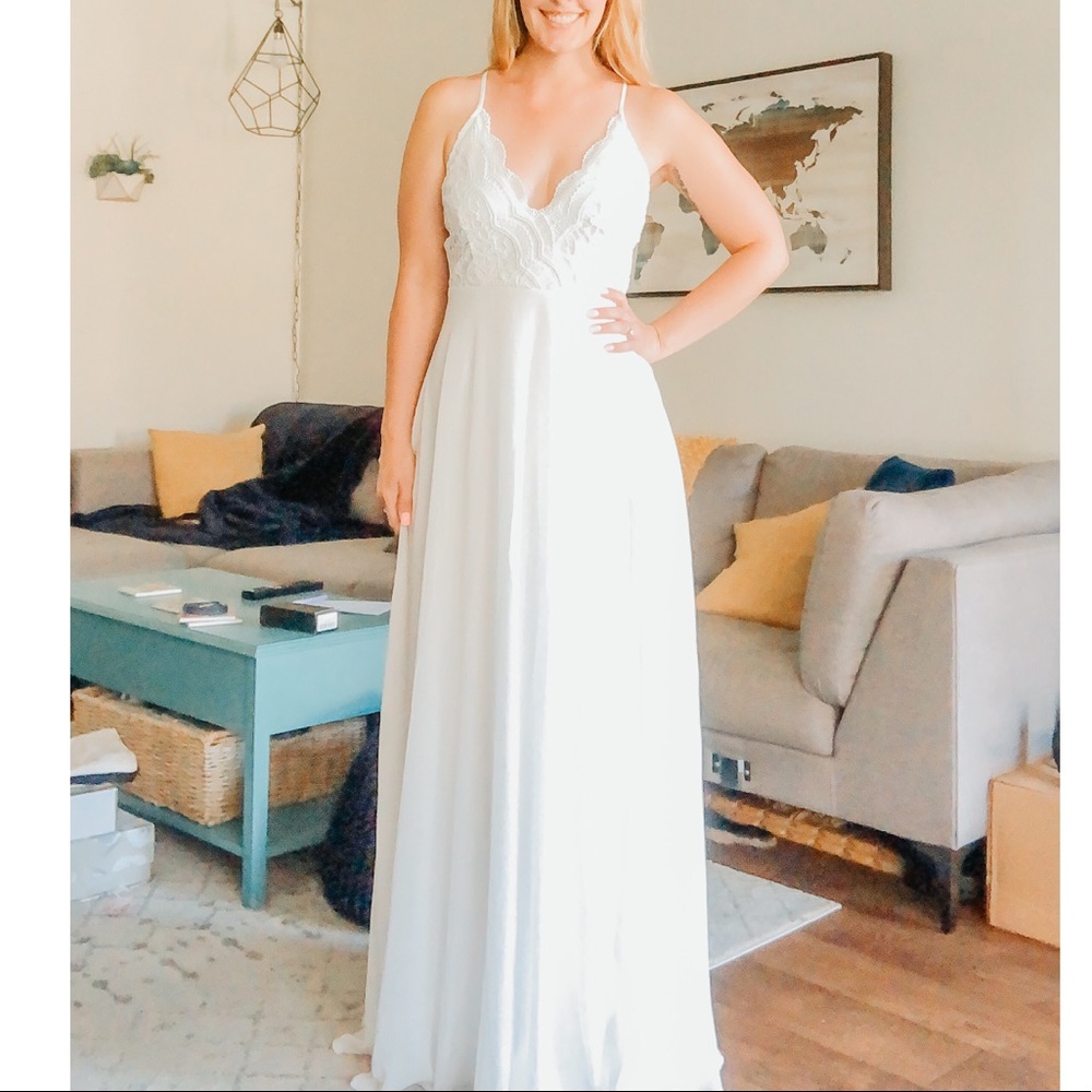 White Lace Maxi Dress